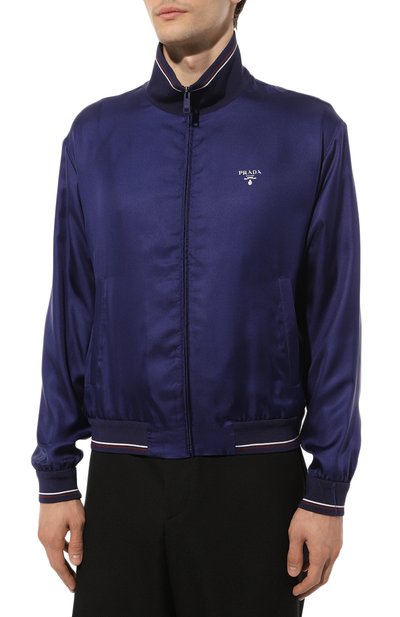 Шелковый бомбер PRADA, арт. SGB927-1QWC-F0216-212, фото 3
