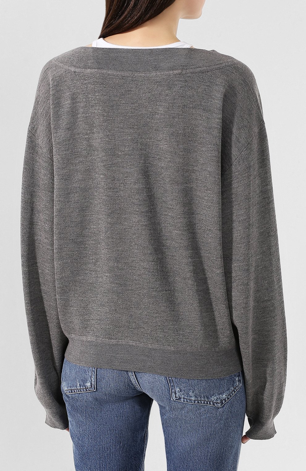 Шерстяной пуловер ALEXANDERWANG.T серого цвета по цене 29600 руб., арт. 4KC2191073, фото 4 Шерстяной пуловер ALEXANDERWANG.T, арт. 4KC2191073, фото 4