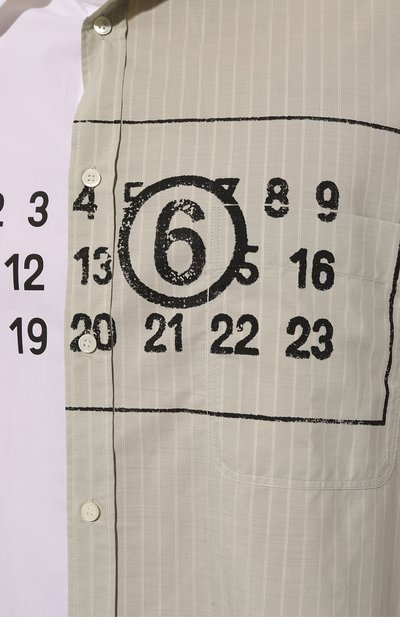 Хлопковая рубашка MM6, арт. SH0DT0016/MTN014, фото 5