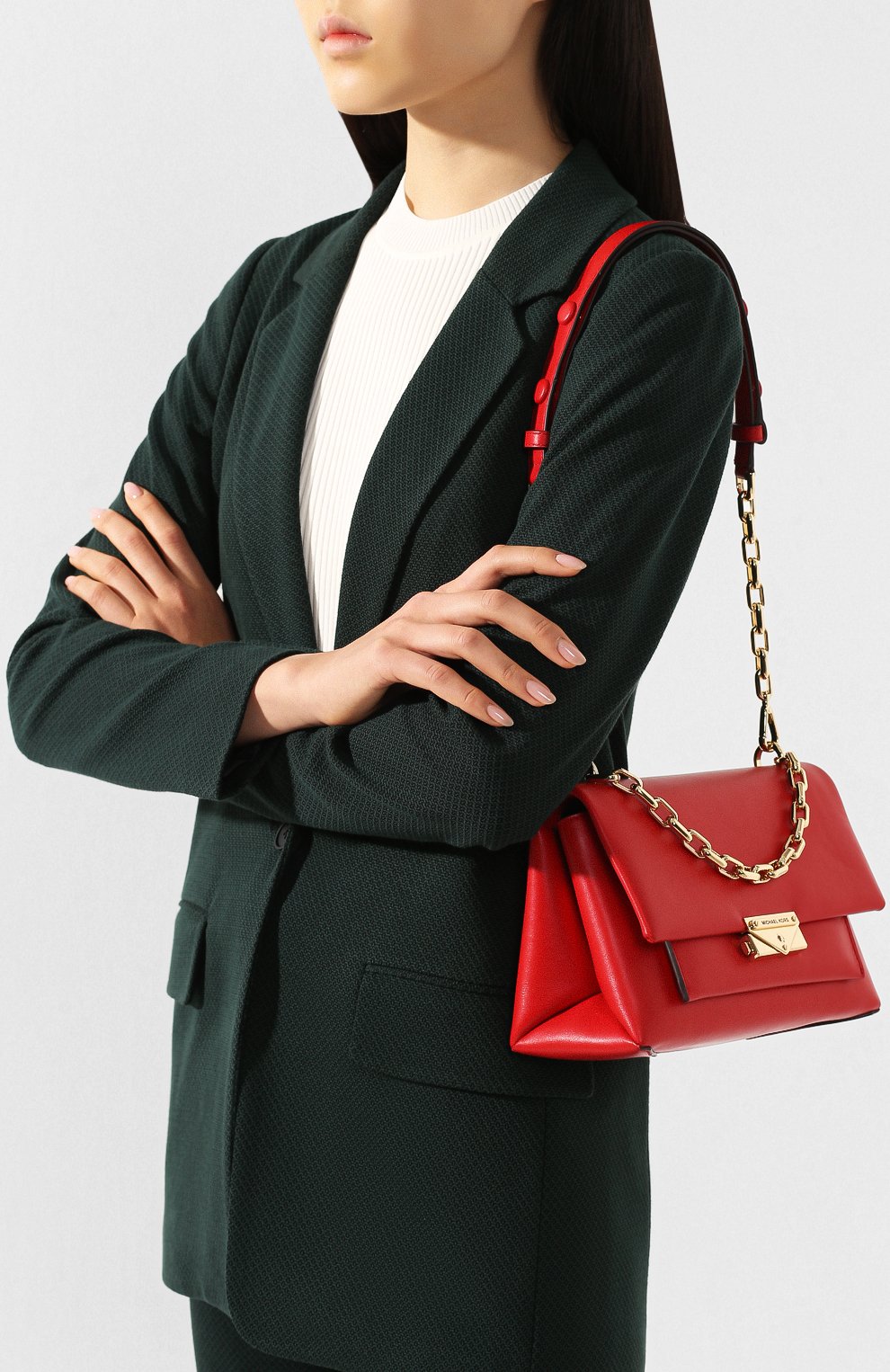 Сумка cece medium MICHAEL MICHAEL KORS красного цвета по цене 51300 руб., арт. 30S9G0EL2L, фото 5 Сумка cece medium MICHAEL MICHAEL KORS, арт. 30S9G0EL2L, фото 5