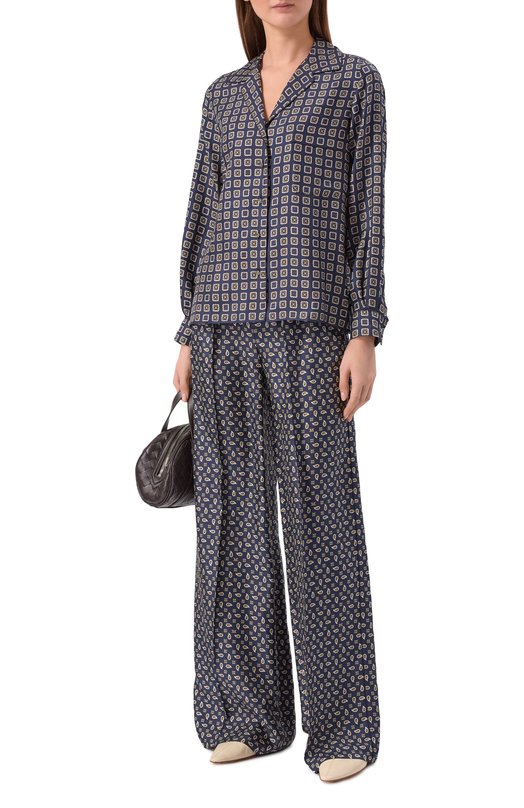 Шелковая блузка Max Mara MXMDISC0 Синий  MXMDISC0 Фото 2