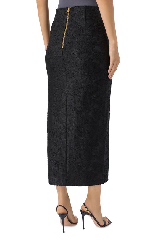 Юбка из вискозы Balmain FF1LE481/JK65 Чёрный  FF1LE481/JK65 Фото 4