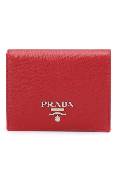 Кожаный кошелек на кнопке с логотипом бренда PRADA, арт. 1MV204-2CBW-F0747, фото 1