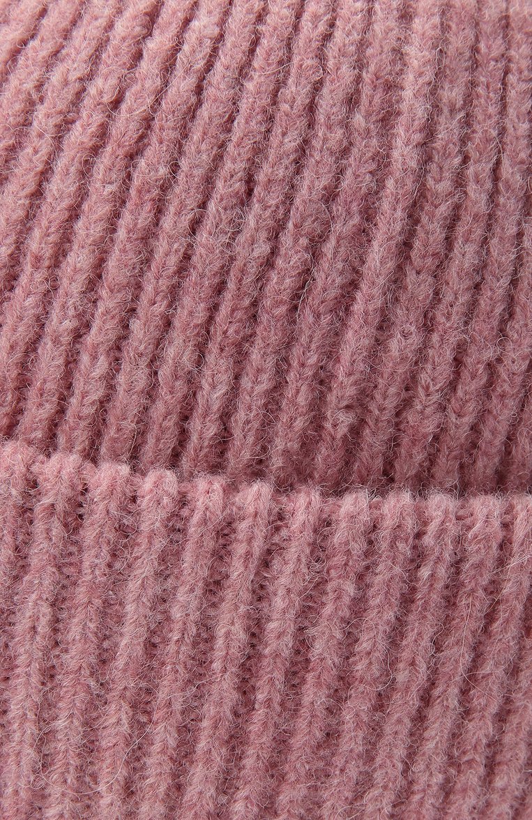 Женская шапка NANUSHKA розового цвета, арт. NW21PFHT00832 | Фото 4 (Материал: Текстиль, Шерсть, Синтетический материал; Материал сплава: Проставлено; Нос: Не проставлено)