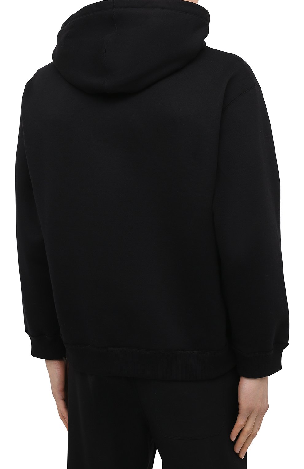 Мужской черный хлопковое худи VALENTINO купить в интернет-магазине