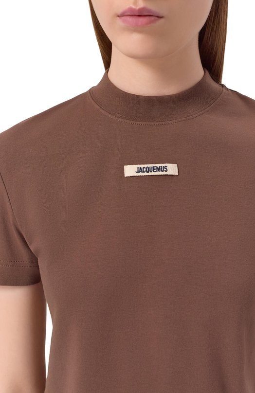 Хлопковая футболка Jacquemus 24ETSW00133/AJ00124 Коричневый  24ETSW00133/AJ00124 Фото 5
