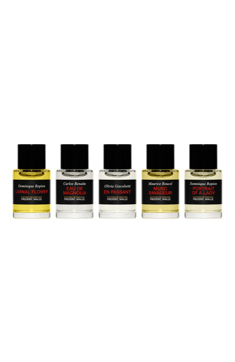 Парфюмерный набор the essential coffret (5x7ml) FREDERIC MALLE бесцветного цвета, арт. 3700135017429 | Фото 2 (Региональные ограничения белый список (Axapta Mercury): Не проставлено; Нос: Не проставлено; Ограничения доставки: flammable)