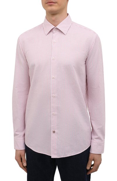 Рубашка из хлопка и льна BOSS, арт. 50469811, фото 3