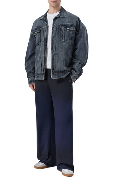 Хлопковые брюки DSQUARED2 темно-синего цвета по цене 95750 руб., арт. S74KB1116/S39021, фото 2 Хлопковые брюки DSQUARED2, арт. S74KB1116/S39021, фото 2