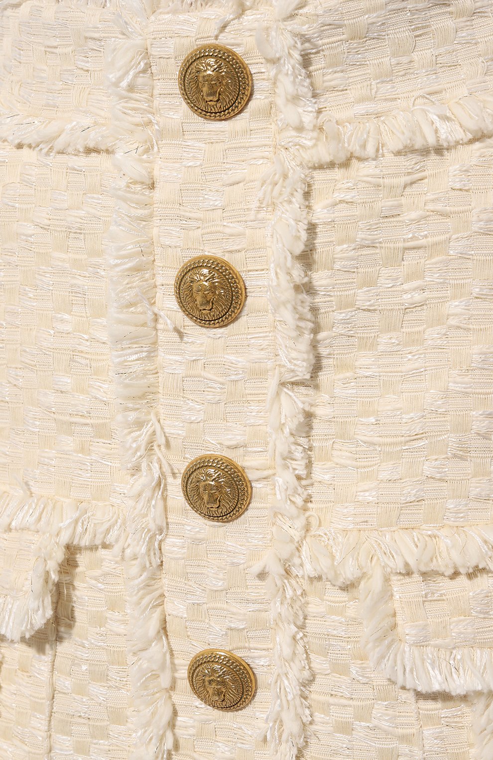 Хлопковая юбка BALMAIN кремового цвета по цене 188000 руб., арт. AF1LB735CD27, фото 5 Хлопковая юбка BALMAIN, арт. AF1LB735CD27, фото 5