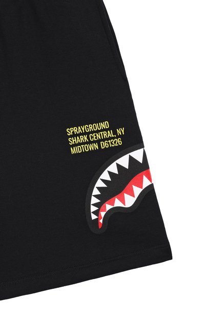 Хлопковые шорты SPRAYGROUND черного цвета по цене 13350 руб., арт. SPY1388EBLK, фото 3 Хлопковые шорты SPRAYGROUND, арт. SPY1388EBLK, фото 3