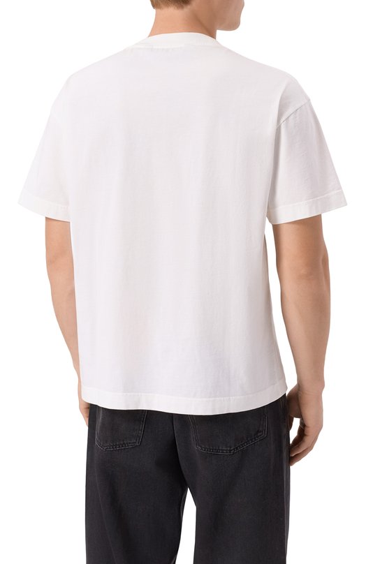 Хлопковая футболка Palm Angels PMAA109F25JER008 Белый  PMAA109F25JER008 Фото 4