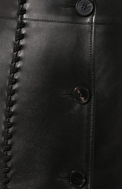 Кожаное пальто ALEXANDER MCQUEEN, арт. 610866/Q5ACY, фото 5