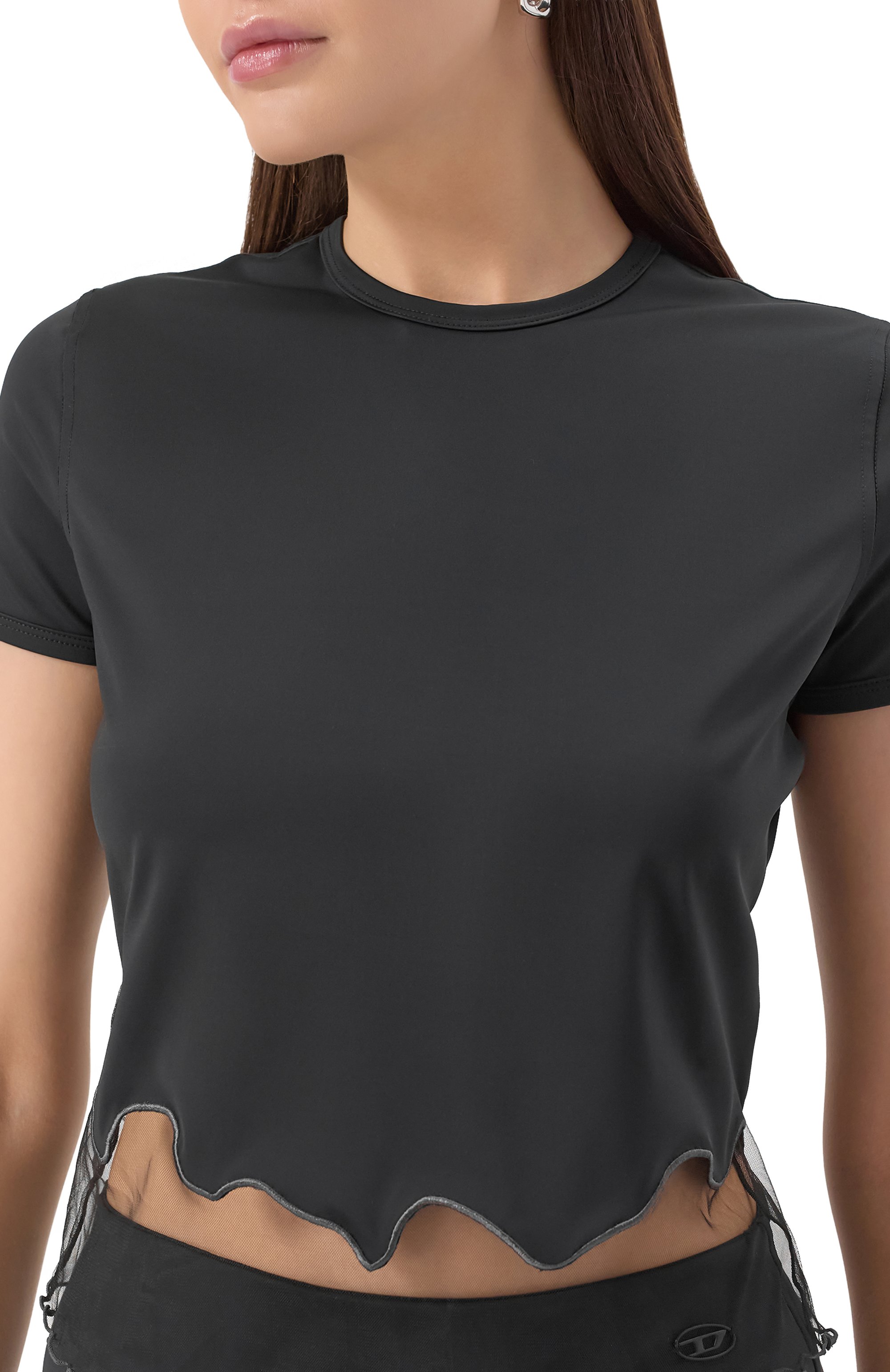 Футболка DIESEL черного цвета по цене 18450 руб., арт. A19610/0NKCV, фото 5 Футболка DIESEL, арт. A19610/0NKCV, фото 5