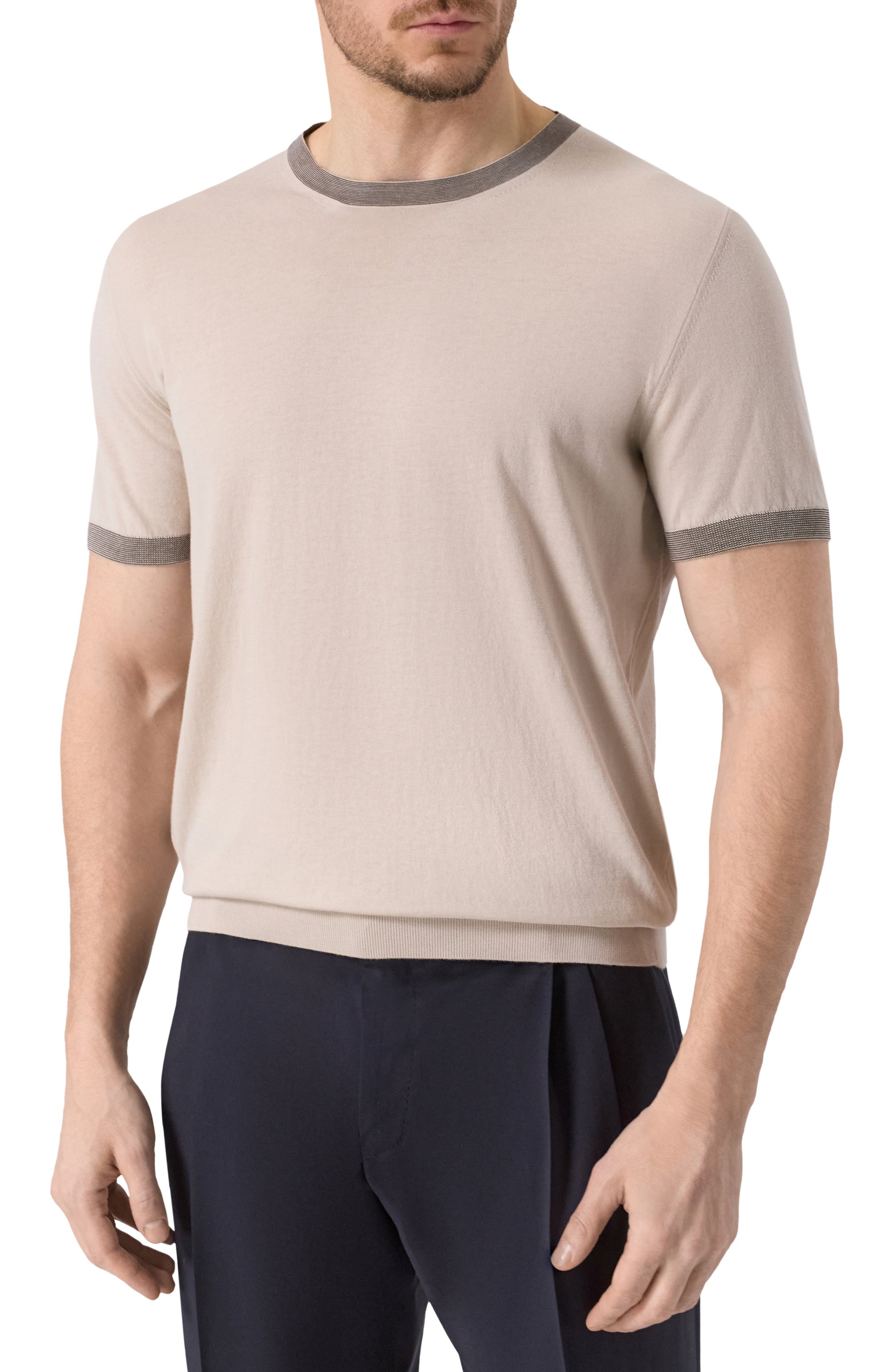 Джемпер из хлопка и шелк�а CORNELIANI, арт. 25M520-2525102, фото 3