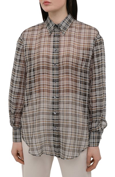 Рубашка BRUNELLO CUCINELLI светло-коричневого цвета по цене 174500 руб., арт. MP754NX406, фото 3 Рубашка BRUNELLO CUCINELLI, арт. MP754NX406, фото 3