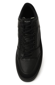 Мужские кожаные кеды b-court BALMAIN черного цвета, арт. BM1VI344/LUST | Фото 6 (Материал внутренний: Натуральная кожа, Текстиль; Материал сплава: Проставлено; Подошва: Массивная; Драгоценные камни: Проставлено; Стили: Классический; Материал внешний: Натуральная кожа; Кросс-КТ: Низкие; Материал утеплителя: Без утеплителя)