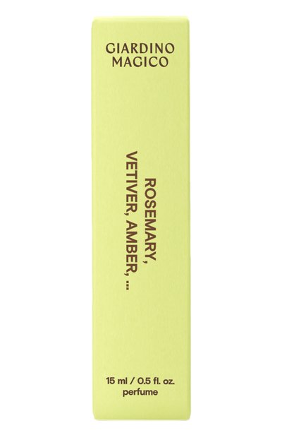 Концентрированные духи rosemary vetiver ambra (15ml) GIARDINO MAGICO бесцветного цвета по цене 3450 руб., арт. 4660222283658, фото 4 Концентрированные духи rosemary vetiver ambra (15ml) GIARDINO MAGICO, арт. 4660222283658, фото 4