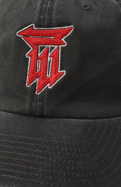 Хлопковая бейсболка DIEGO VENTURINO темно-серого цвета по цене 15450 руб., арт. DVCAP-DIGGL0G0, фото 3 Хлопковая бейсболка DIEGO VENTURINO, арт. DVCAP-DIGGL0G0, фото 3