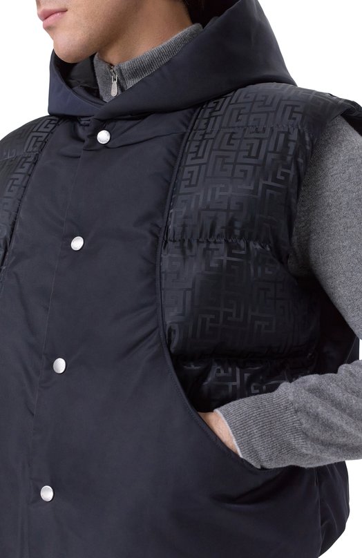 Утепленный жилет Balmain FH0T0141/MF22 Синий  FH0T0141/MF22 Фото 5