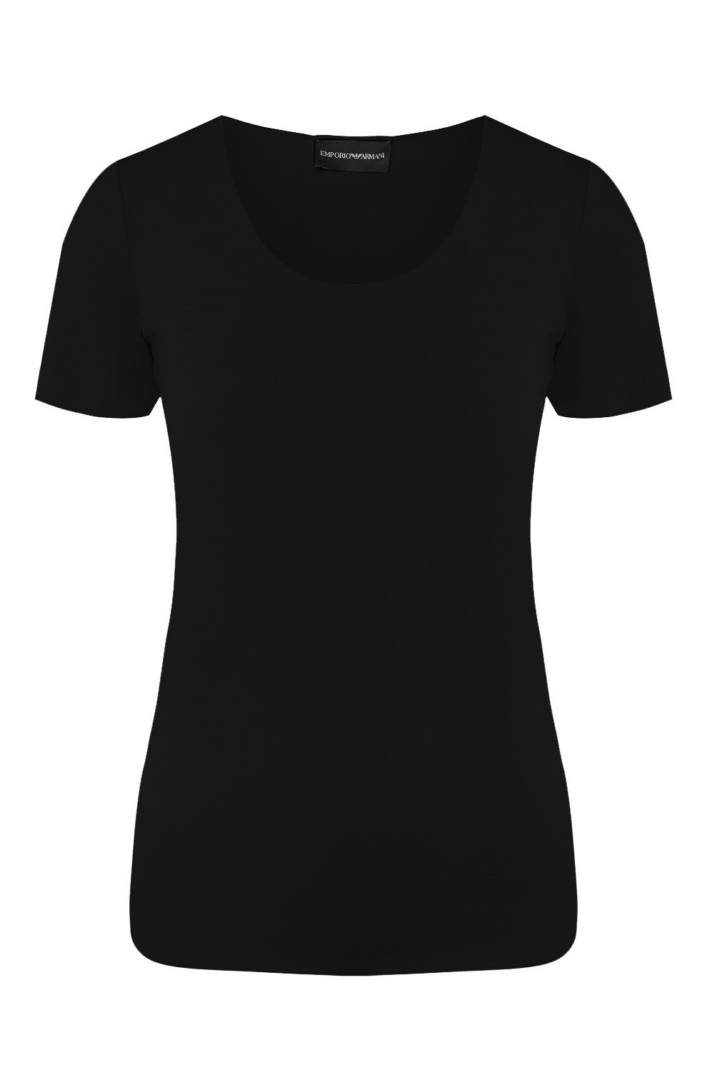 Футболка из вискозы EMPORIO ARMANI черного цвета по цене 24450 руб., арт. 8N2M6A/2J85Z, фото 1 Футболка из вискозы EMPORIO ARMANI, арт. 8N2M6A/2J85Z, фото 1