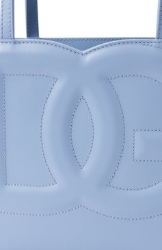 Женская сумка-тоут dg logo small DOLCE & GABBANA голубого цвета, арт. BB7337/AW576 | Фото 3 (Материал: Натуральная кожа; Размер: small)