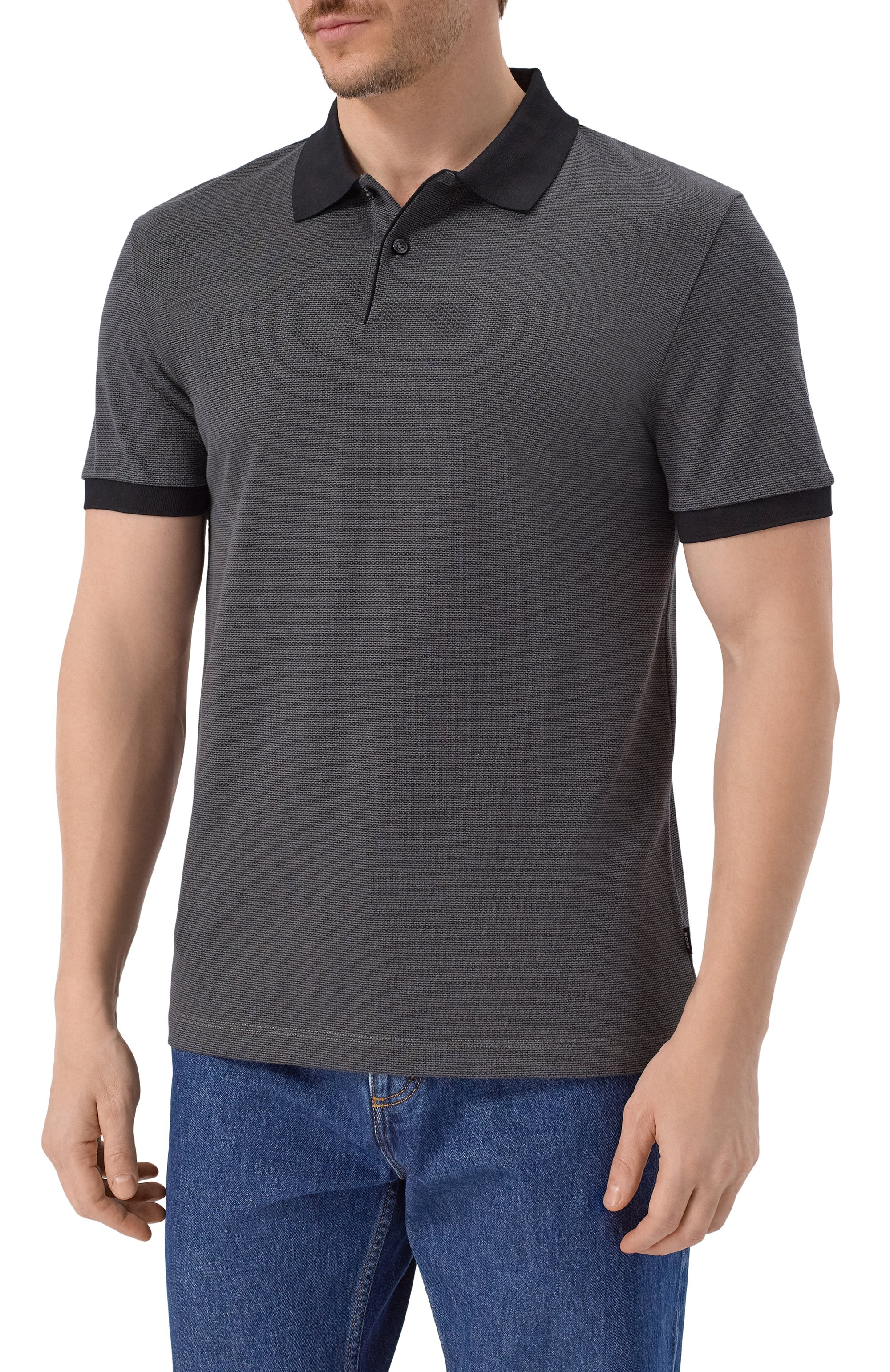 Хлопковое поло BOSS, арт. 50555172, фото 3