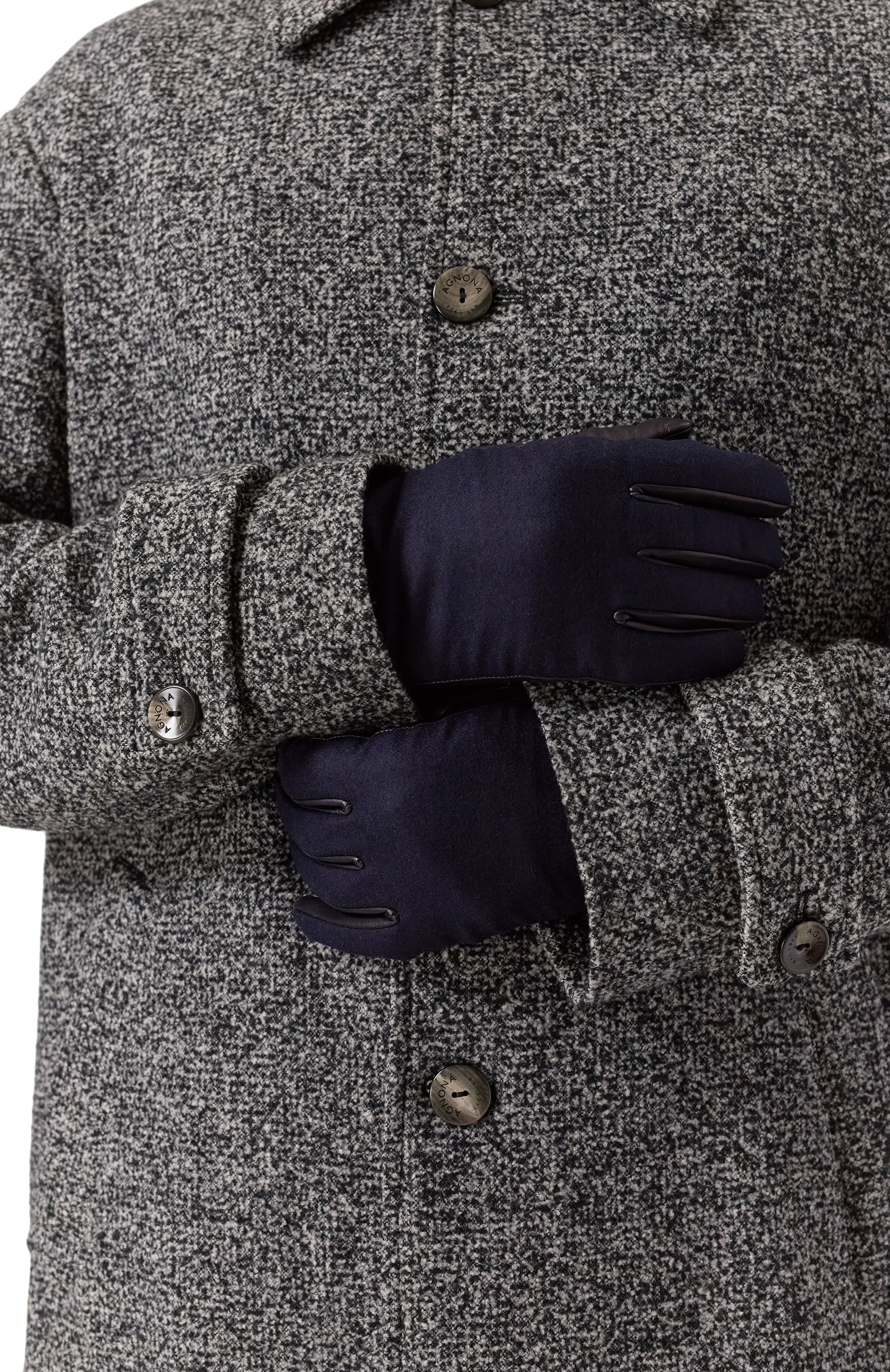 Комбинированные перчатки CORNELIANI, арт. 26Q318-2620584, фото 2