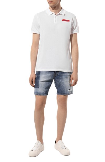 Джинсовые шорты DSQUARED2 синего цвета по цене 69250 руб., арт. S71MU0752/S30664, фото 2 Джинсовые шорты DSQUARED2, арт. S71MU0752/S30664, фото 2