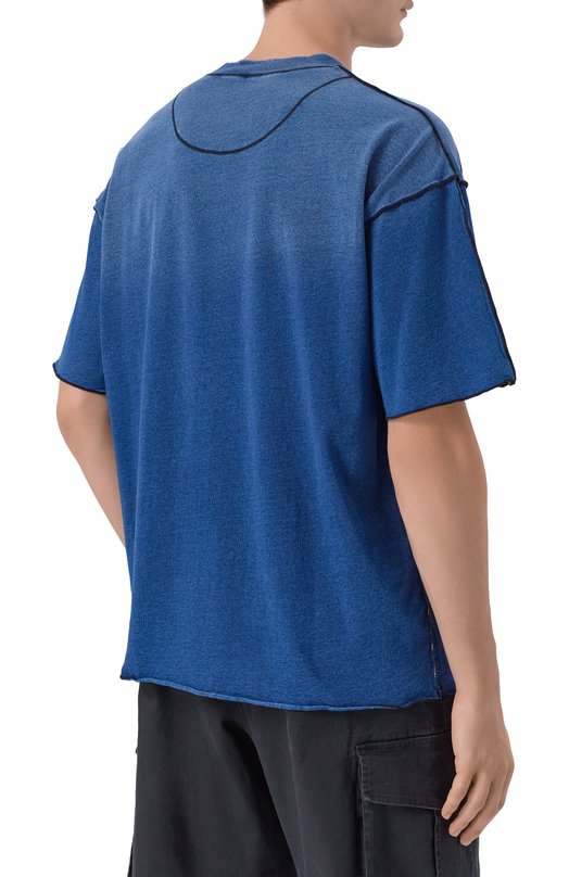 Хлопковая футболка Diesel A19989/0PKAG Синий  A19989/0PKAG Фото 4