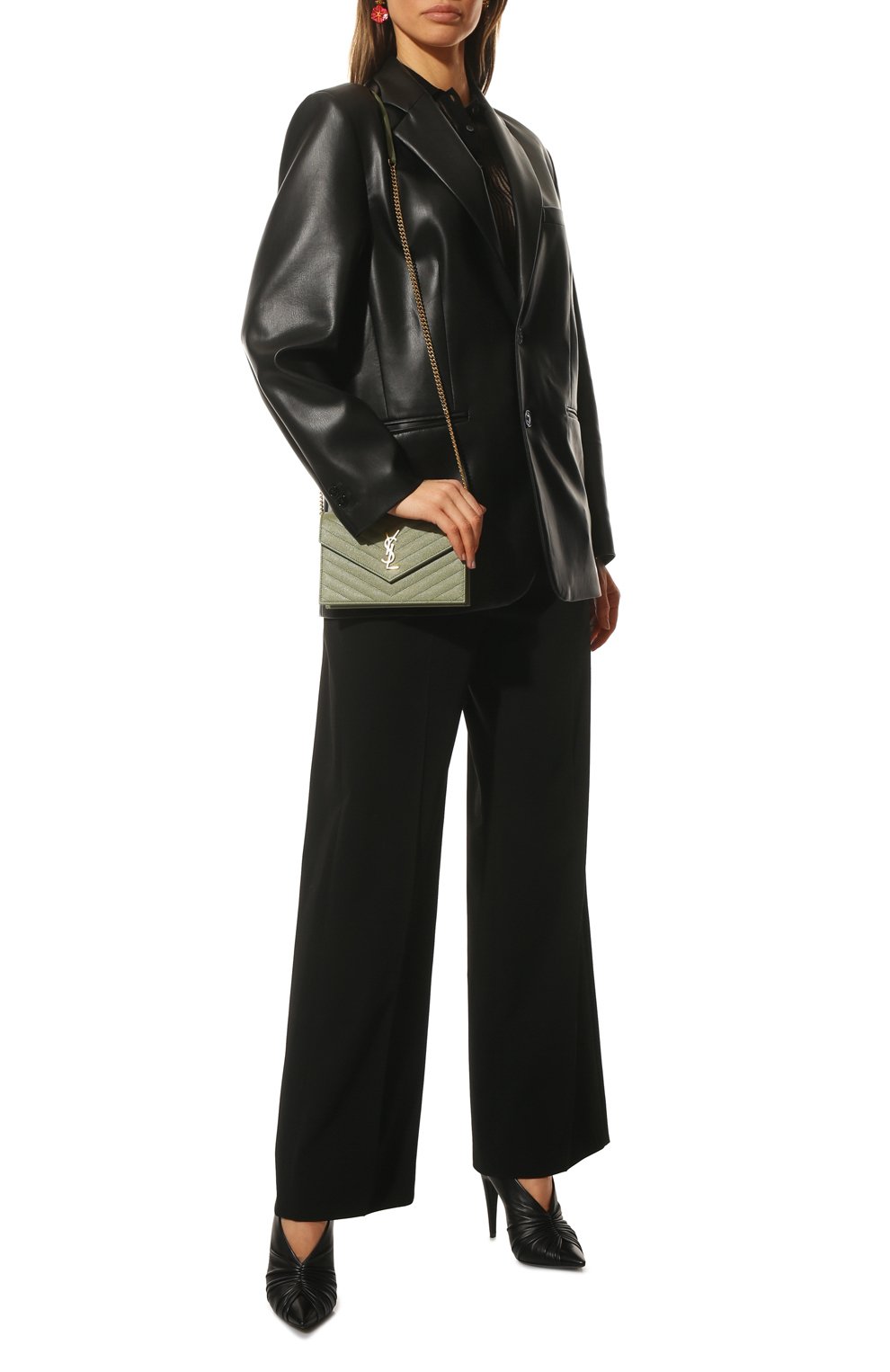 Сумка monogram envelope mini  SAINT LAURENT, арт. 393953/B0W01, фото 3