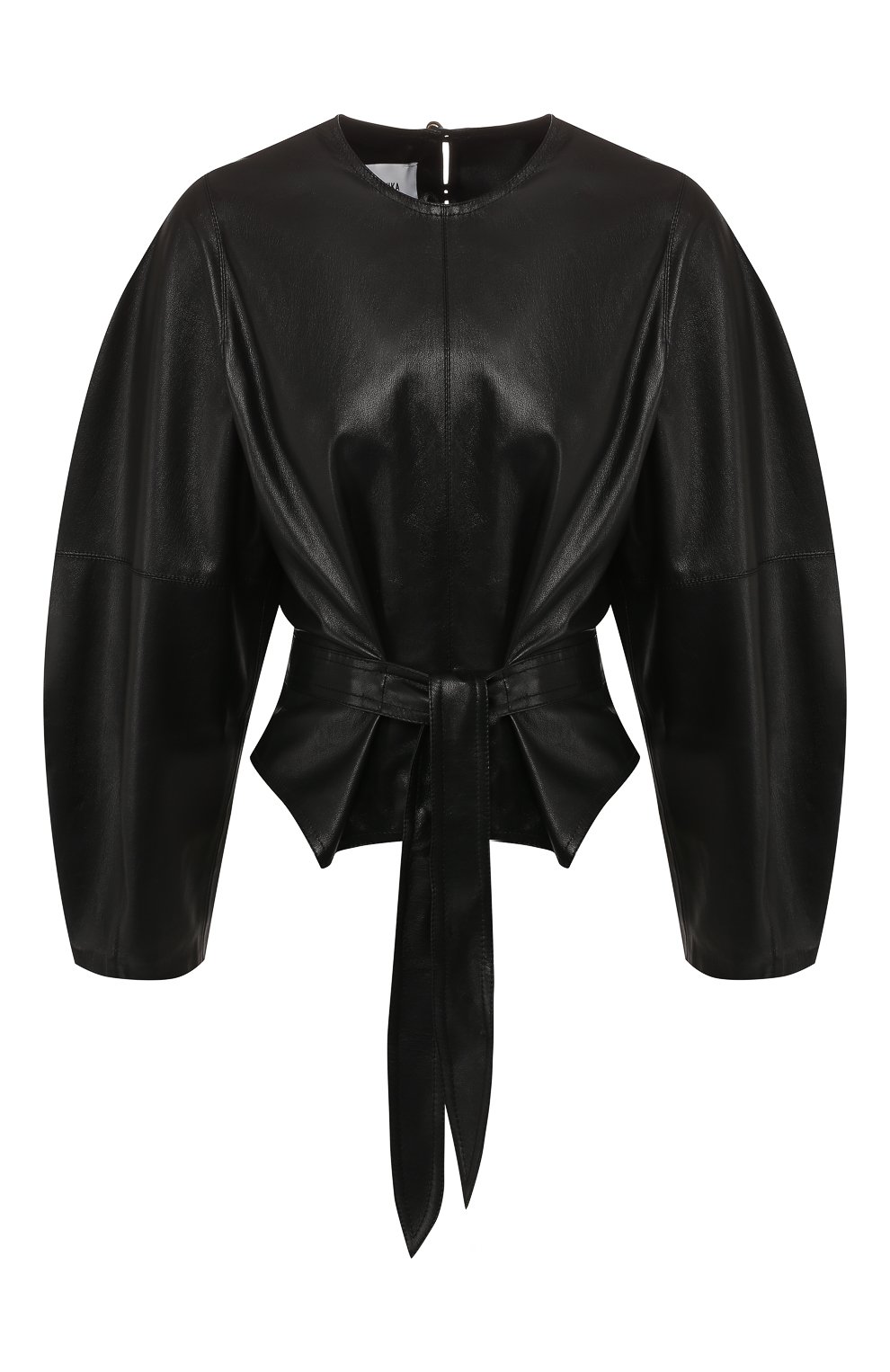 То п с поясом NANUSHKA, арт. C0RSA_BLACK_VEGAN LEATHER, фото 1