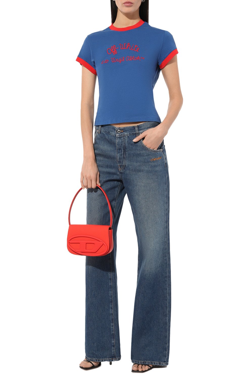 Хлопковая футболка OFF-WHITE, арт. 0WAA112F24JER001, фото 2