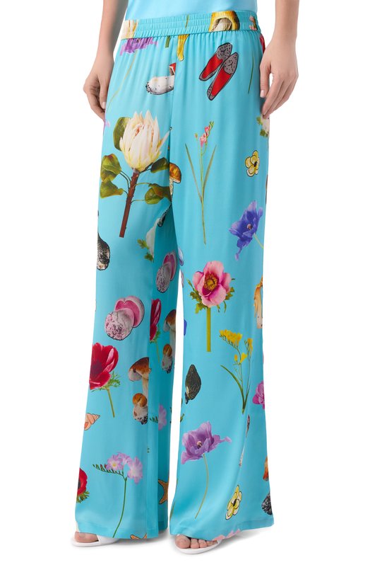 Шелковые брюки YANINA T-3110 Голубой  T-3110 Фото 3