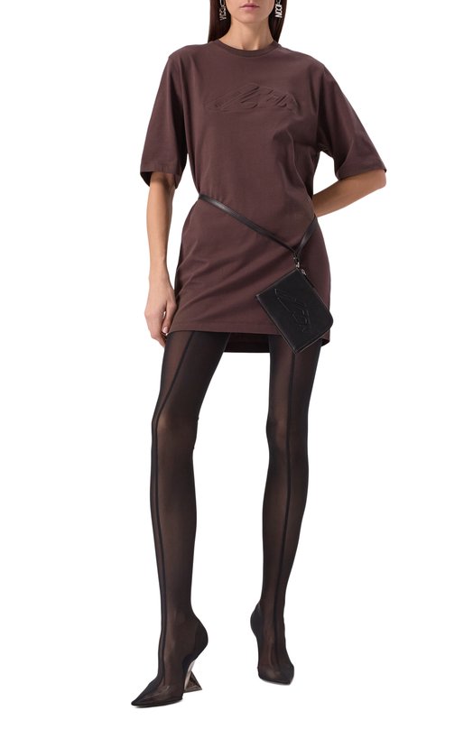 Хлопковое платье Dsquared2 S80CT0046/D20033 Коричневый  S80CT0046/D20033 Фото 2