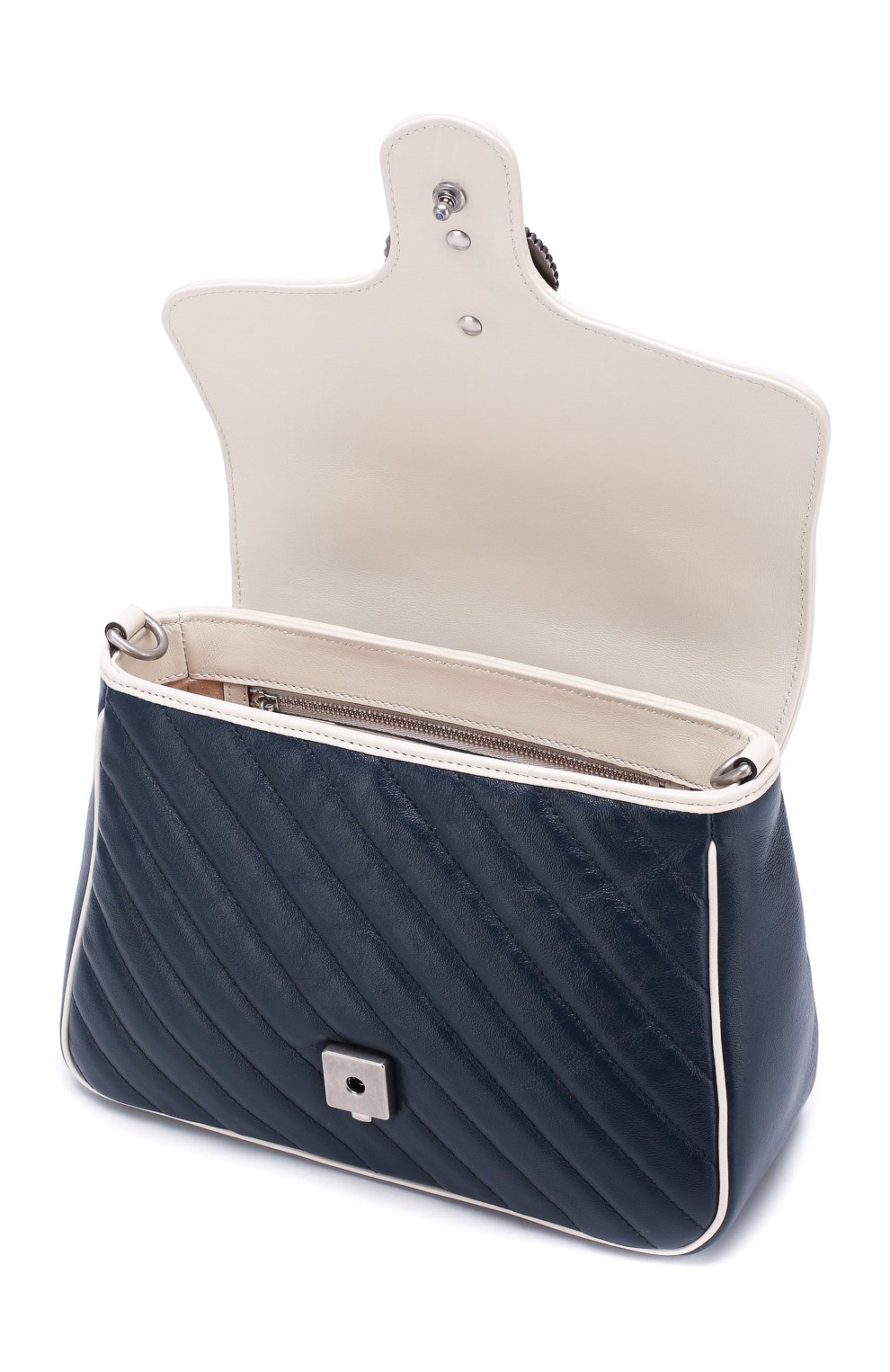 Сумка gg marmont small GUCCI темно-синего цвета по цене 275500 руб., арт. 498110/00LFN, фото 4 Сумка gg marmont small GUCCI, арт. 498110/00LFN, фото 4