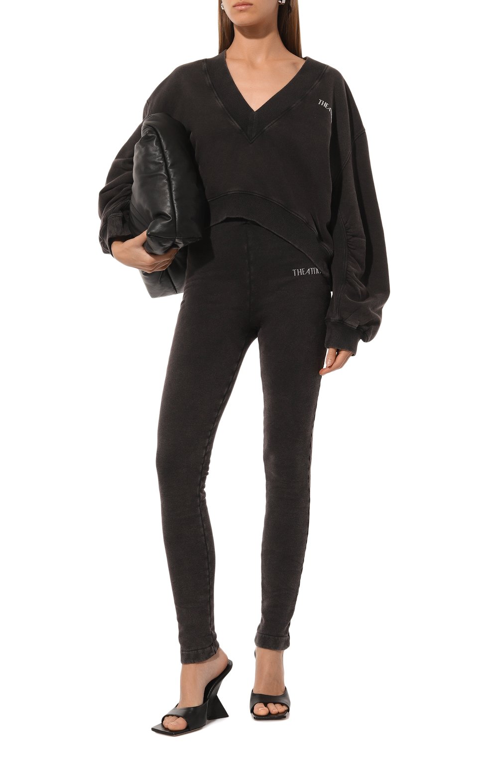 Хлопковые легинсы THE ATTICO, арт. 247WCP209, фото 2