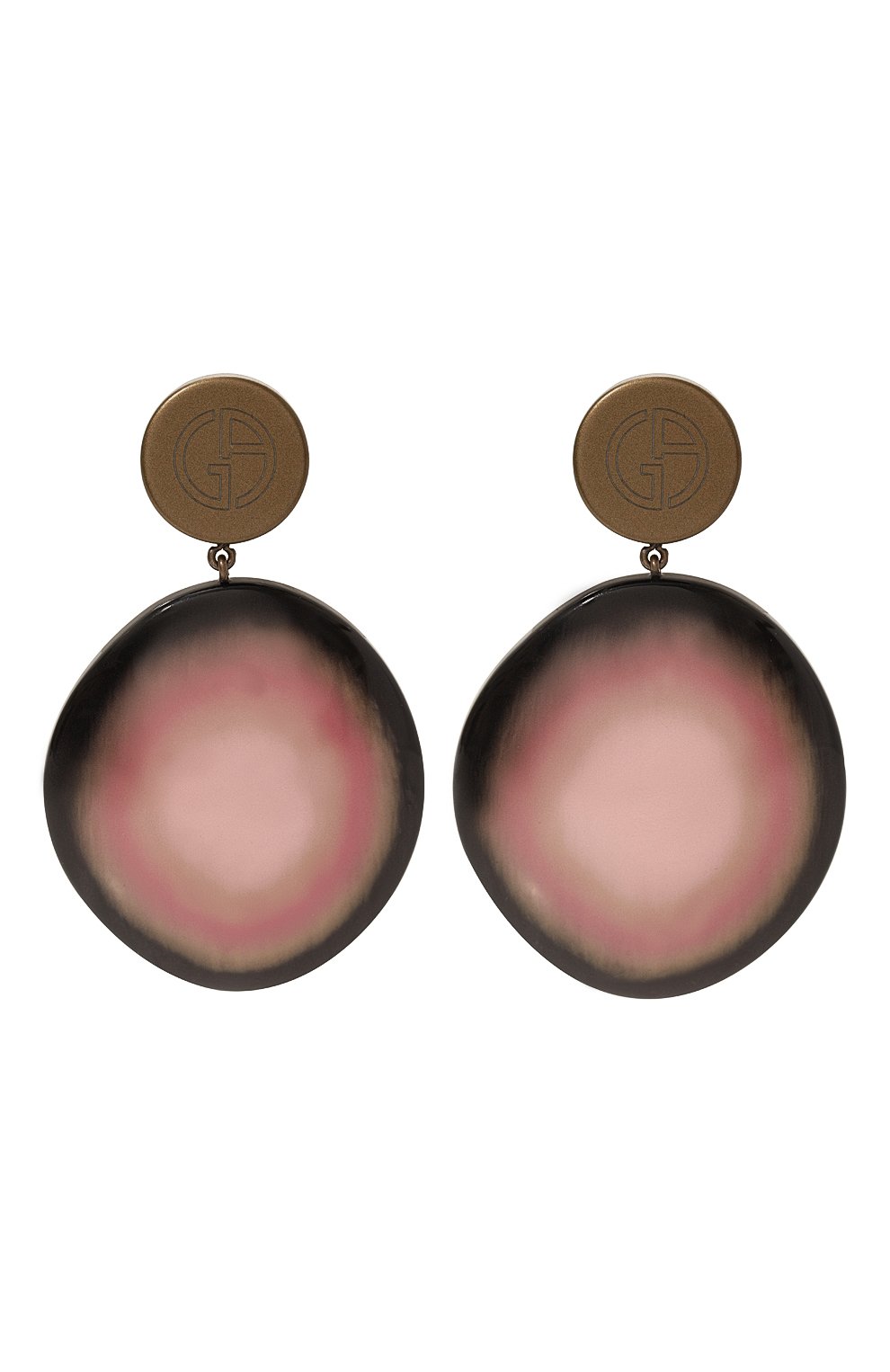 Клипсы GIORGIO ARMANI розового цвета по цене 42350 руб., арт. 61S632 4R769, фото 1 Клипсы GIORGIO ARMANI, арт. 61S632 4R769, фото 1