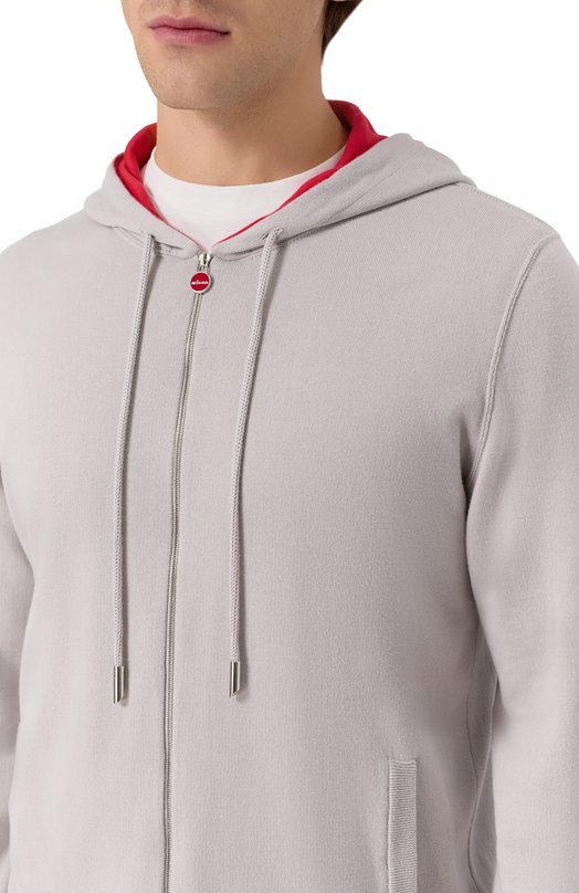 Хлопковая толстовка Kiton UMK1050V163 Серый  UMK1050V163 Фото 5