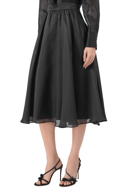 Шелковая юбка Max Mara Studio MSECALLE Чёрный  MSECALLE Фото 3