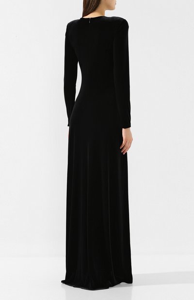 Бархатное платье EMPORIO ARMANI черного цвета по цене 104500 руб., арт. 6G2A8E/2JW4Z, фото 4 Бархатное платье EMPORIO ARMANI, арт. 6G2A8E/2JW4Z, фото 4