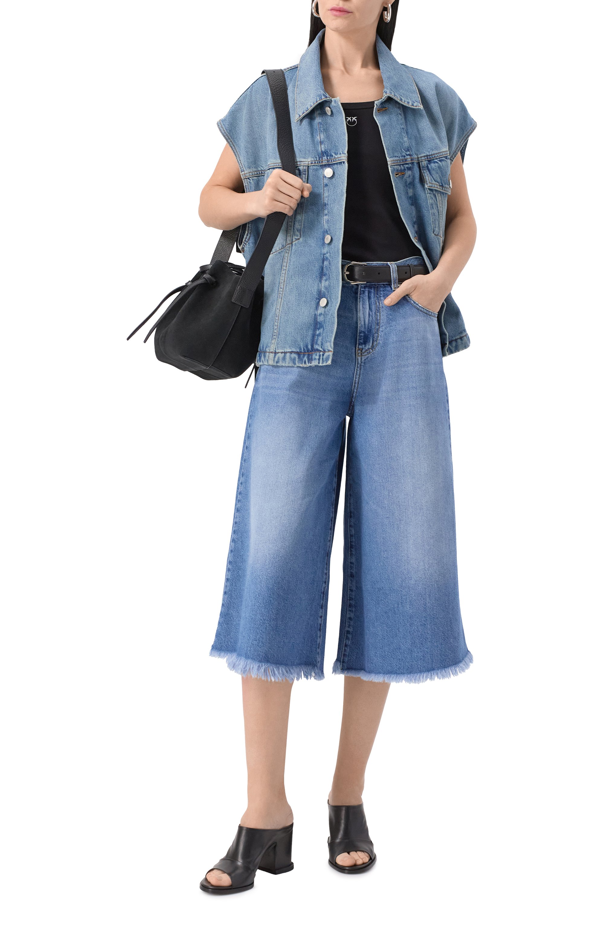 Джинсовые кюлоты PINKO, арт. 104646/A2DZ, фото 2