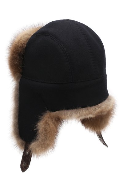 Шапка-ушанка с отделкой из меха соболя FURLAND, арт. 0017114210005100005, фото 2