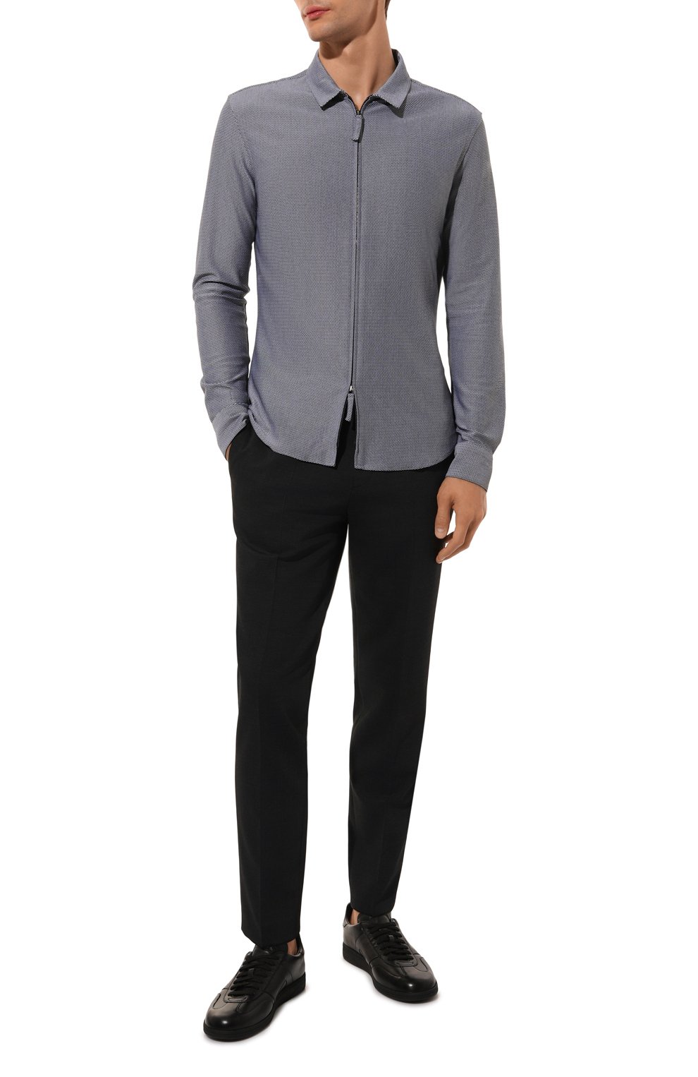 Кожаные кеды dbs-olympic SANTONI, арт. MBPG22031NERTESM, фото 2