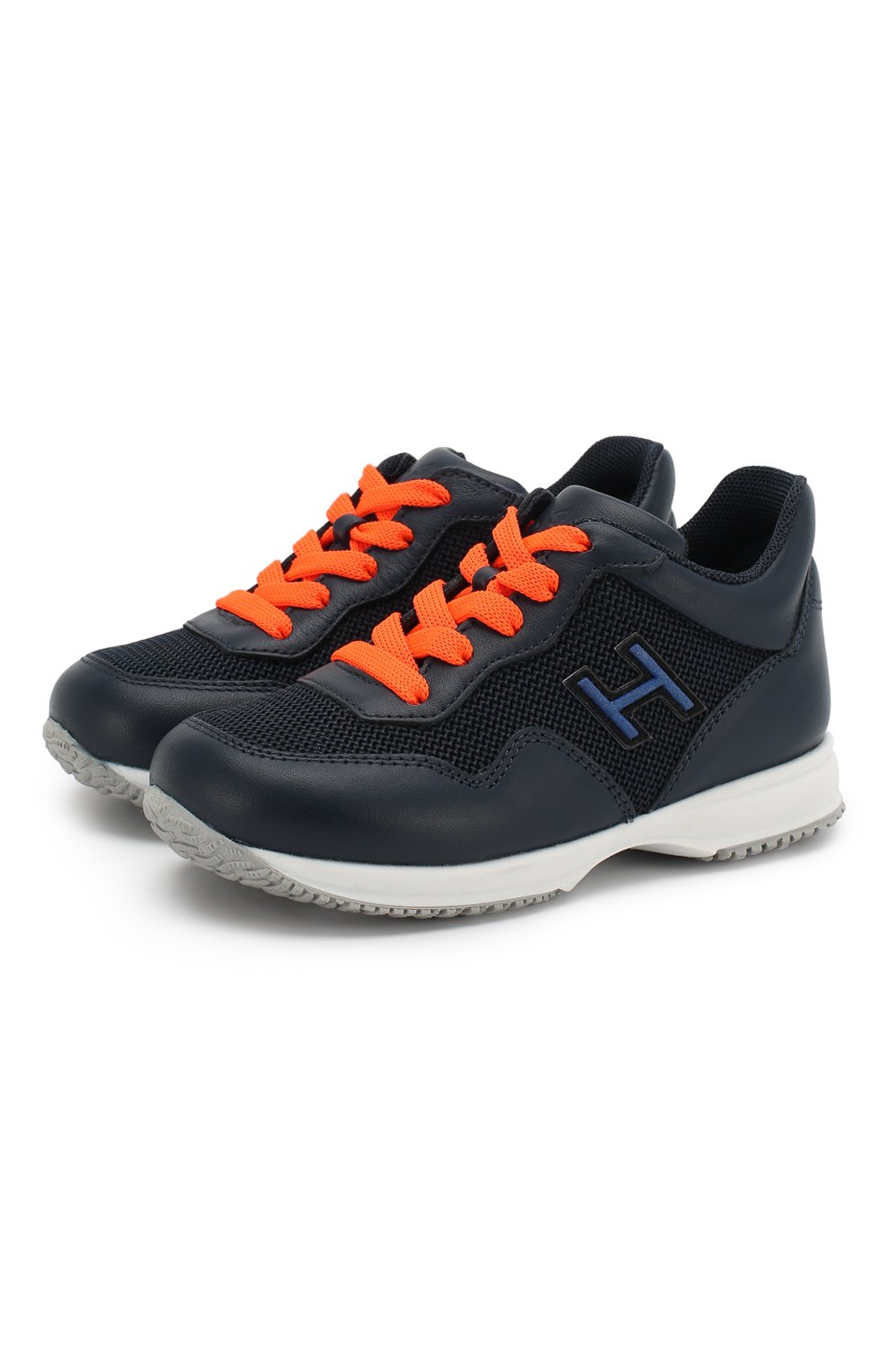 Кожаные кроссовки HOGAN синего цвета по цене 15050 руб., арт. HXT0920V311KIR, фото 1 Кожаные кроссовки HOGAN, арт. HXT0920V311KIR, фото 1