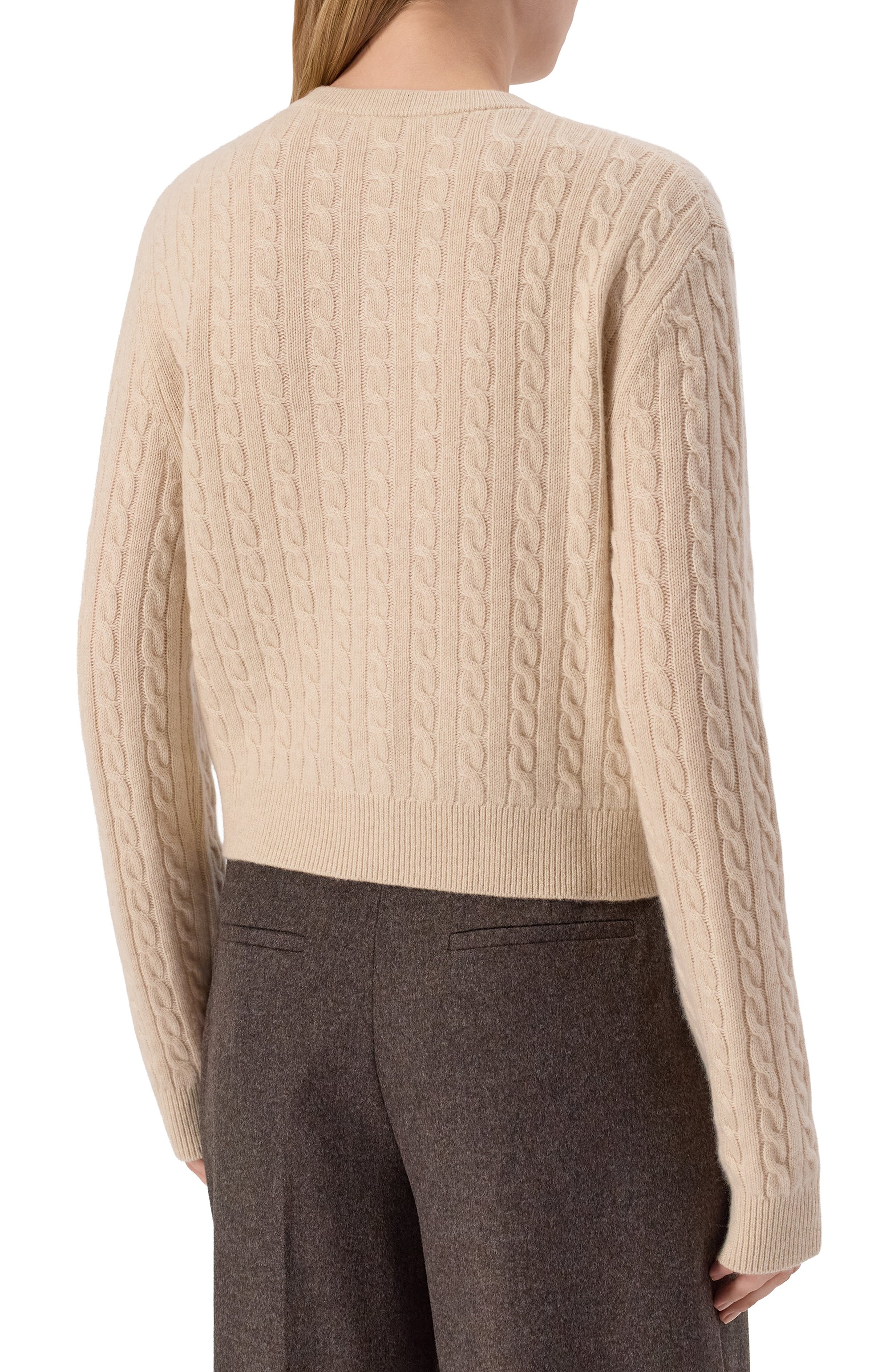 Кашемировый кардиган 12 STOREEZ бежевого цвета по цене 29000 руб., арт. 135316, фото 4 Кашемировый кардиган 12 STOREEZ, арт. 135316, фото 4