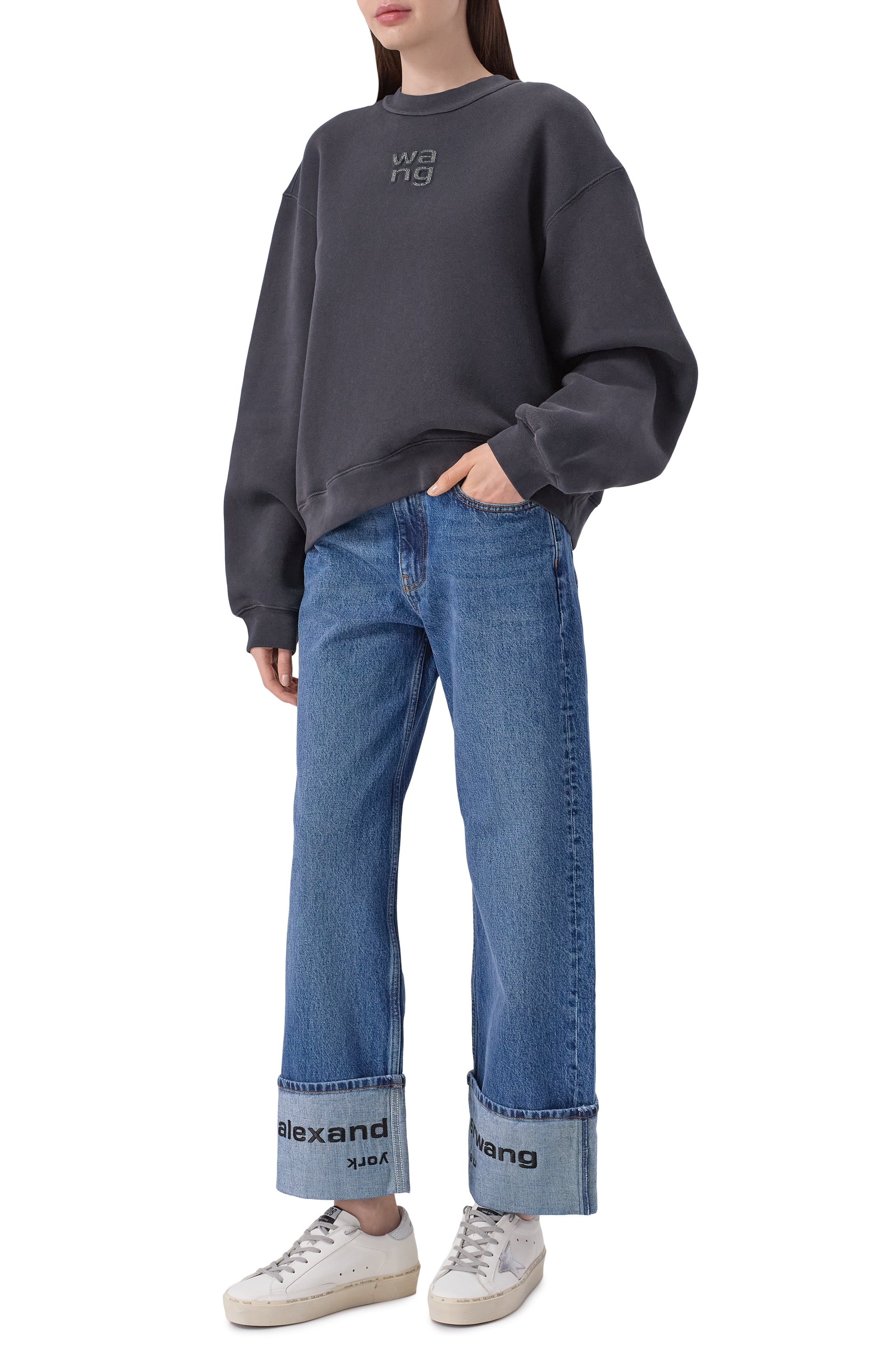 Хлопковый свитшот ALEXANDERWANG.T, арт. 4CC1261219, фото 2