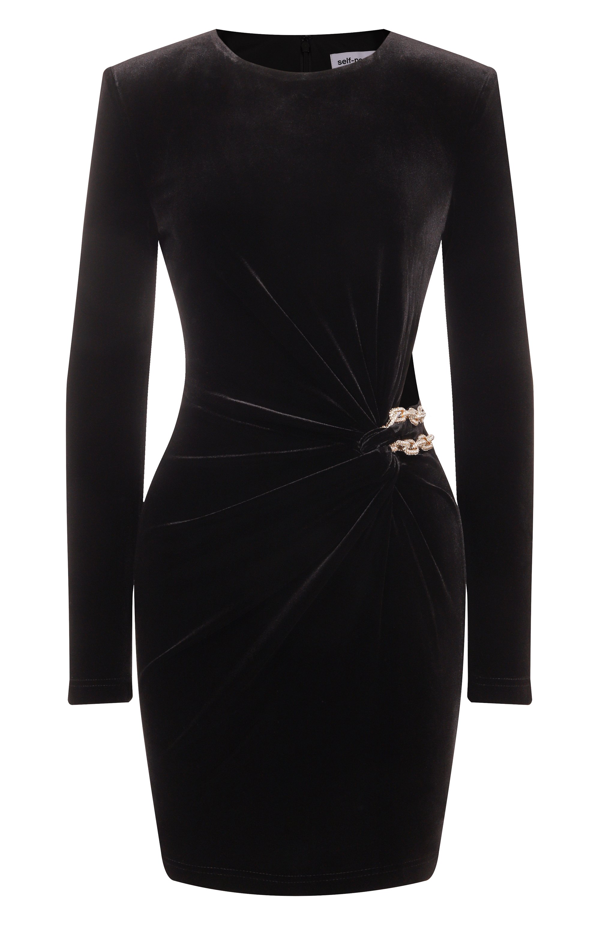 Бархатное платье SELF-PORTRAIT, арт. AW25128SB, фото 1