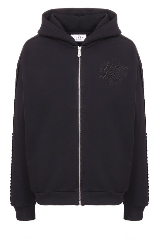 Хлопковая толстовка Philipp Plein SAFC WJB1935 PTE003N Чёрный  SAFC WJB1935 PTE003N Фото 6