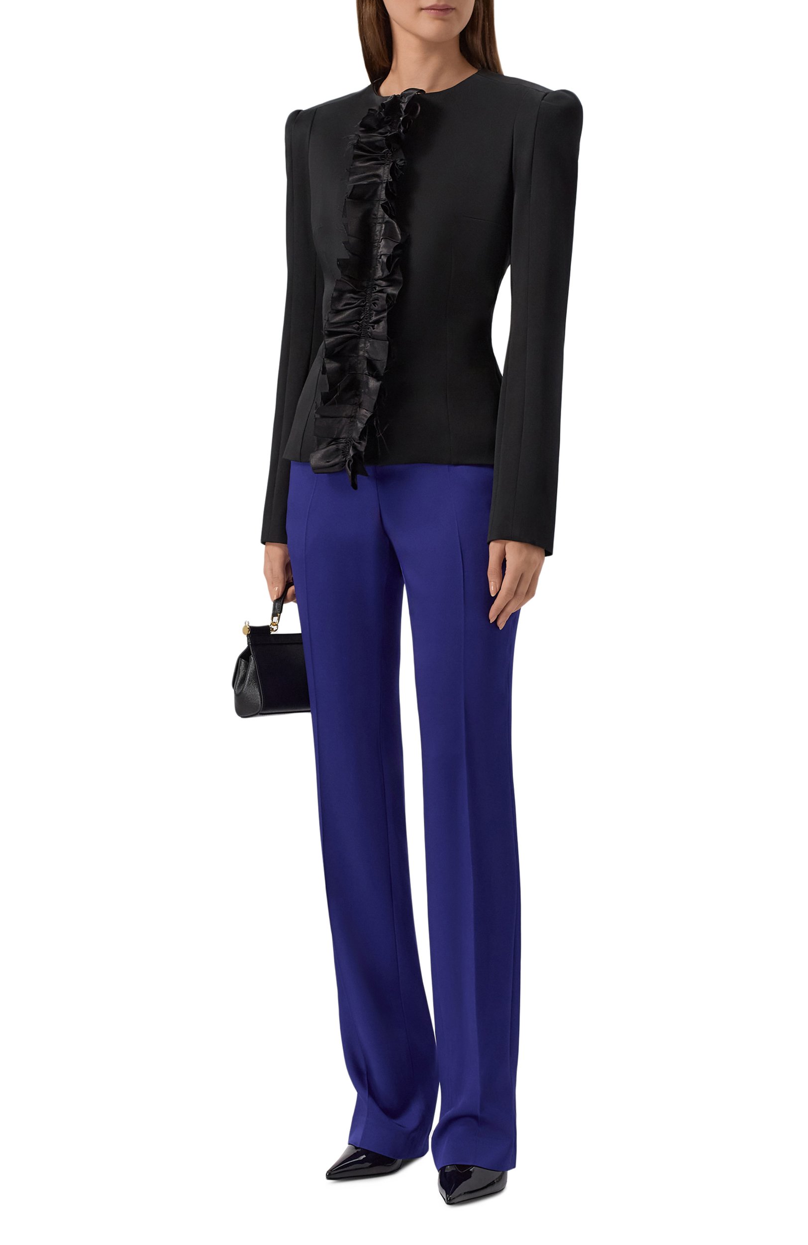 Брюки NINA RICCI синего цвета по цене 92800 руб., арт. 26ACPA018/AC0125, фото 2 Брюки NINA RICCI, арт. 26ACPA018/AC0125, фото 2